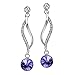 Neoglory Jewelry Purple Austria Crystal Drop Earrings Party Fashion 2