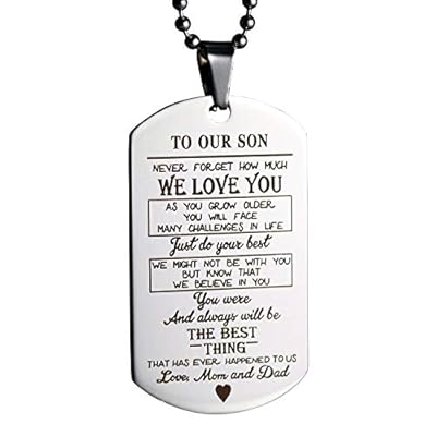 MeiHaoTo Our Son Daughter Pendant Necklace Love Dad Kuwait