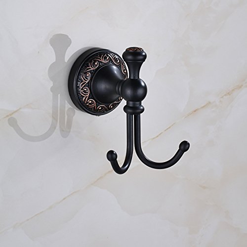 ROZIN Wall Mounted Bath Towel Hook Clothes Robe Hanger Oil Rubbed Bronze - Thumbnail 4