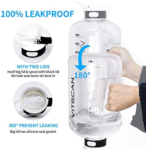 128OZ/1 Gallon Water Bottle with Straw Motivational Water Bottle with Time Marker, Large Water Bottle 128 Oz Water Bottle, Big Water Jug for Sports Water Bottles 3 41aVavheWXL. AC