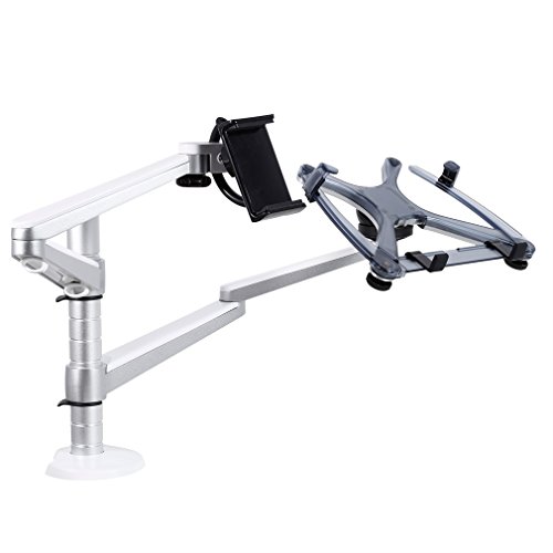 LESHP Laptop & Tablet Stand Desk Mount Bracket clamp Tilt Swivel Arm 2