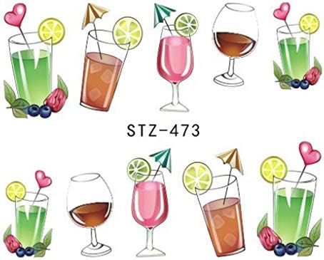 Morelyfish 18 Sheets/Set Cake Ice Cream Nail Sticker Colorful Fruit Women Girls Nail Decal Wrap Manicure Decor