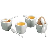 BIA Cordon Bleu 8 Piece Porcelain Square Egg Cup Set with Spoons