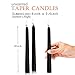 YIHAN 6 Pack Tall Taper Candles - 8 Inch Black Dripless, Unscented Dinner Candle - Paraffin Wax with Cotton Wicks - 6 Hour Burn Time