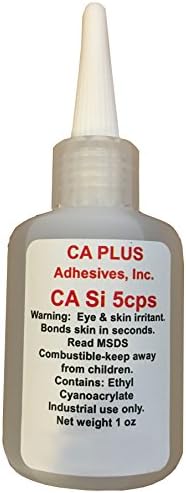 CA Plus Instant Adhesive - Instant Floor Adhesive - Cove Base Corner Adhesive - Ethyl Cyanoacrylate Super Glue - 1oz Bottle with Ez Flow Nozzle - Thin Formula