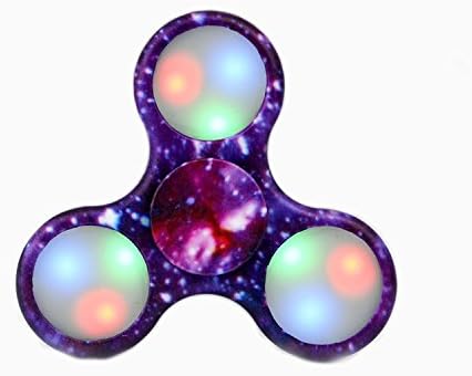 KCHKUI Tri-Spinner Fidget Hand Spinner Finger Toy Camouflage with LED Light, Stress Reducer Relieve Anxiety and Boredom Camo