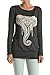 NBU Women's Long Sleeve Elephant Patch Tunics Top