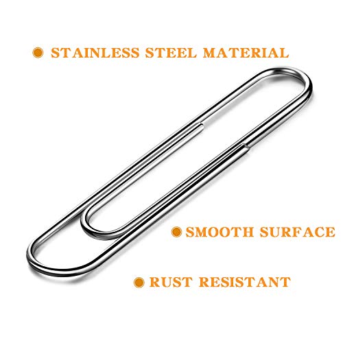 Paper Clips,700 Pcs PaperClips,Small,Medium and Jumbo,Assorted Size Metal Paper Clamps for School Office Clips and Personal Document Organization(28mm,33mm,50mm)(Sliver)