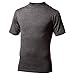 100% Merino Wool Men's Lightweight T-Shirt - Crew Neck Short Sleeve Shirt - Charcoal Gray - X-Large