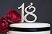 18 Cake Topper - Premium Silver Metal - 18th Birthday Party Sparkly Rhinestone Decoration Makes a Great Centerpiece - Now Protected in a Box