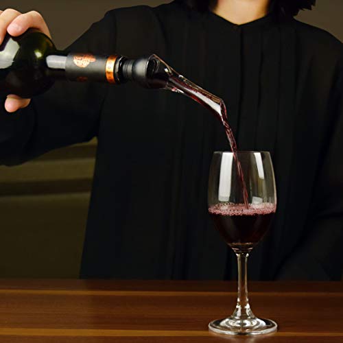 Premium Wine Aerator Pourer - Instant Red Wine Aeration for In Bottle Use - Perfect Wine Accessories - Gift Box - Thumbnail 7