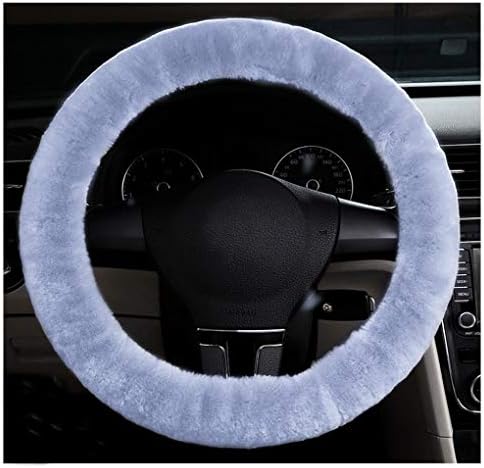 ハンドルカバー 自動車 ステアリングカバー 冬 ウォーム あったか もふもふ ふわモコ 柔らかい ハンドルグリップ 滑り止め 車 軽自動車 汎用 カー用品 おしゃれ カーアクセサリー メンズ レディース 男女兼用 クリスマス プレゼント グレー