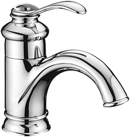 Wovier Waterfall Basin Mixer Tap, Single Handle Single Hole Bathroom Sink Faucet,Chrome Finish, Silver