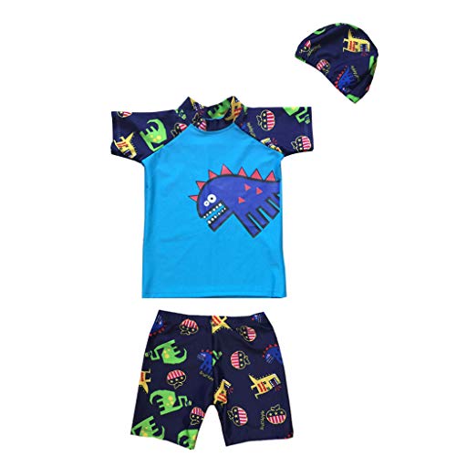 image for Drindf Baby Clothes 3Piece Toddler Babyboy Dinosaur Printed Swimsuit, 