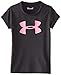 Under Armour Girls 2-6X Solid Big Logo Short Sleeve Black
