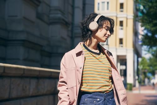 WH-CH520 - Casque Bluetooth sans Fil, Multipoint, Micro intégré - jusqu'à 50 Heures d'autonomie et Charge Rapide - Beige