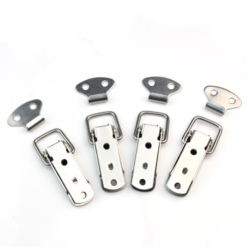 4 Set Stainless Spring Loaded Toggle Case Box Chest Trunk Latch Catch Clamp Clip