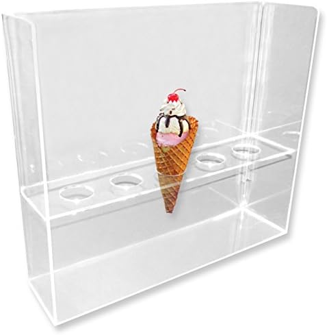 Old World Cone 5 Hole Waffle Cone Cabinet (Sneeze Guard)
