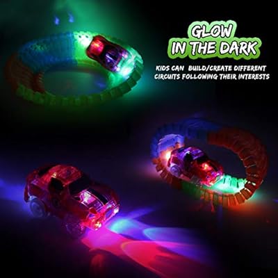 glowing race car set