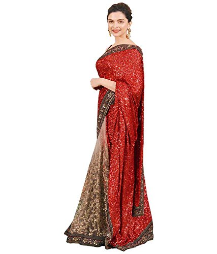 deepika padukone red saree online
