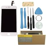 iPartshop LCD Touch Screen Digitizer Assembly Replacement for iPhone 6 (AT&T/ Verizon/ Sprint) 4.7 inch 2015 + Free Advanced Customization Tools （White）