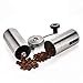 SAVE LIVES WITH OUR AWARD WINNING Brushed Stainless Steel Manual Coffee Grinder by Integrity Chef - Premium Ceramic Burr Mill, Professional Precision Brewing, Ergonomic Design, Heavy Duty, Great Gift