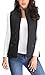 MISS MOLY Women Lightweight Quilted Padded Vest Stand Collar Zip Up Front Gilet Quilted,Black,Large