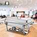 Giantex 2 Packs Chafing Dish 9 Quart Chafter Dishes Stainless Steel Chafing Dishes Rectangular Chafer Dish Set with Full Size Chafing Food Pan