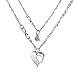 O.RIYA Mother's Day Gifts From Daughter Necklaces , Heart Design (White)