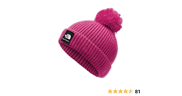 the north face baby box logo pom beanie