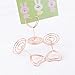 JANOU Mini Heart Shape Place Card Memo Holder Picture Stand Note Clip for Wedding Party Decoration Pack 10pcs (Rose Gold)