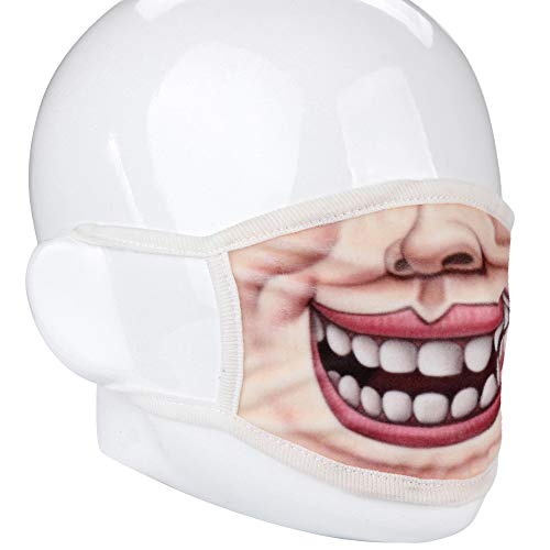 Fheaven Unisex Woman Winter Autumn Fun Anime Funny Expression Emotional Anti-Dust Warm Face Mask (A)
