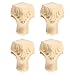 Jeteven Wooden Furniture Legs Solid Wood Carved Sofa/Chair/Table/Wardrobe/Loveseat Feet for Home Decor 4 x Furniture Legs 5x5x10cm
