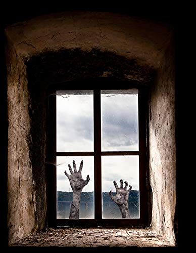 Scary Window Poster, 3D Creepy Halloween Ghost Hands Murals Zombie Handprint Horror Window Decor Pos - //medicalbooks.filipinodoctors.org