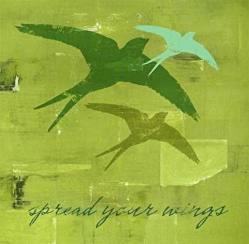 Spread Your Wings Wood Sign 18x18 (46cm x46cm) Planked