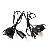 Set of 2 Salt Lamp Dimmer Cords with Bulb, By JIC GEM