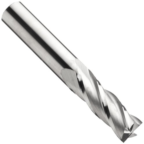 Niagara Cutter N85526 Carbide Ball Nose End Mill, Inch, Uncoated (Bright) Finish, Roughing and Finishing Cut, 30 Degree Helix, 4 Flutes, 2.5" Overall Length, 0.375" Cutting Diameter, 0.375" Shank Diameter