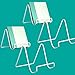 BANBERRY DESIGNS White Wire Easel Display Stands - Plate Holders - Metal - 4 Inch High - Pack of 4 Pcs.