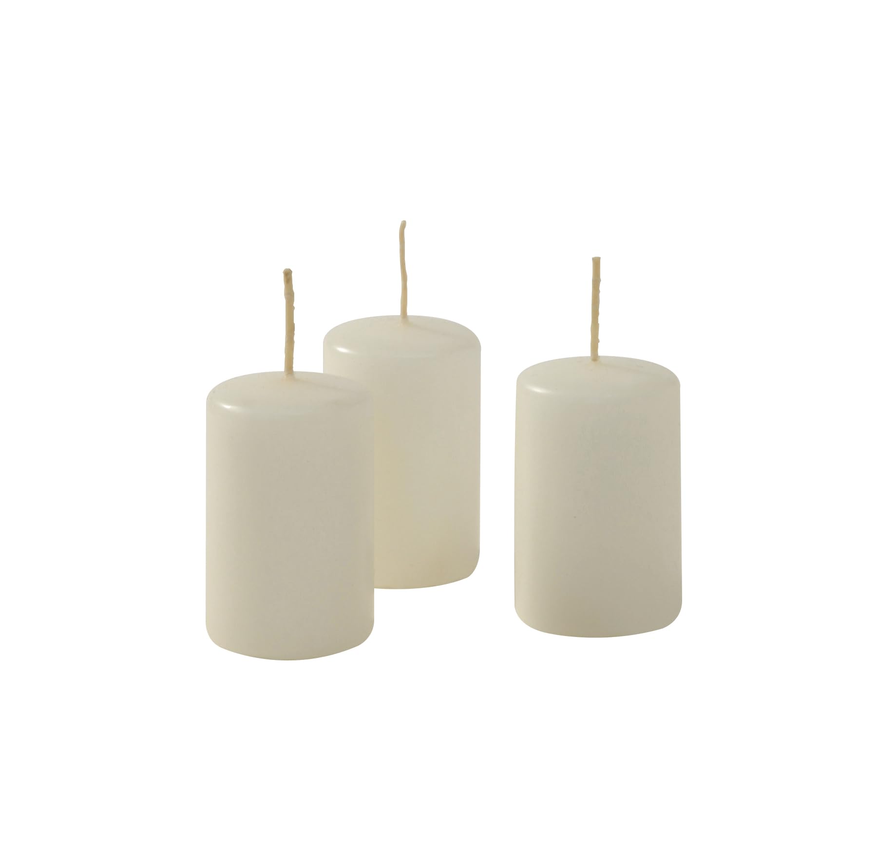 Cereria di Giorgio risthò, Wax Church Pillar Candles, Cream, 4 X 4 X 7 cm, 12 Units
