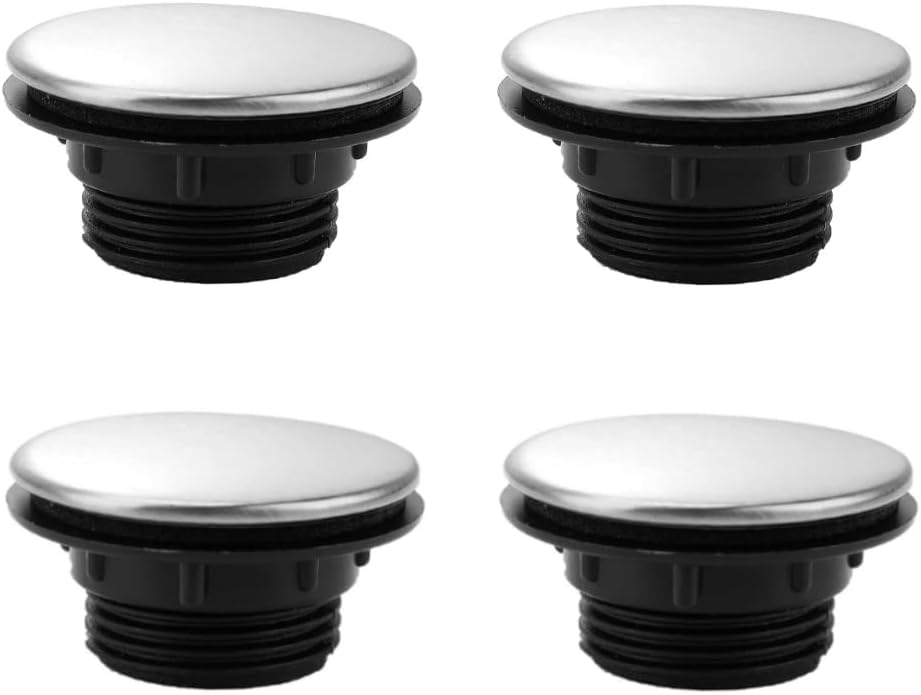 JINGDAOTO 4 PCS 45mm Stainless Steel Sink Hole Cover Tap Blanking Plug Stopper