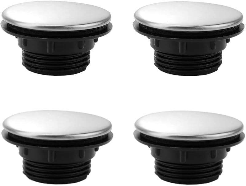 JINGDAOTO 4 PCS 45mm Stainless Steel Sink Hole Cover Tap Blanking Plug Stopper