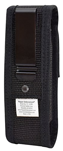 Pepper Enforcement Metal Belt Clip Tactical Holster for 4 oz. Canisters (Pepper Spray Not Included)