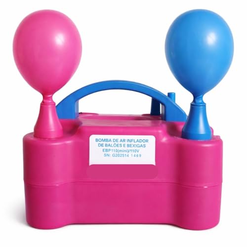 Bomba Inflador de Bexigas 220V 2 Bicos Compressor de Ar Para Balões