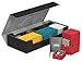 Ultimate Guard Superhive 550+, Deck Case for 550 Double-Sleeved TCG Cards, Black/Grey, Compatible with Boulders, Magnetic Closure & Microfiber Lining