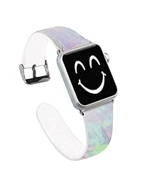 Apple Watch correa de 42 mm cierre w metal cierre de metal, correa de piel auténtica muñeca correa reemplazo para iWatch   hermoso Patrón piel vacuna