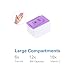 BUG HULL 7 Day Pill Organizer Detachable, Weekly Pill Case, Pill Box for Pills Vitamin Fish Oil Supplements