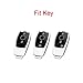 Luxury 3 4 Buttons 3D Bling Smart keyless Entry Remote Key Fob case Cover for Mercedes-Benz E-Class S-Class W213 2016 2017 2018 2019 Keychain (Silver)