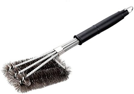 BBQ Grill Brush, Bristles 18 Inch Best Best BBQ Cleaner, Stainless Steel Woven Wire 3 in 1, Durable &amp; Effective, Cleaner Cooking Grates Racks and Burners