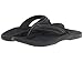 OLUKAI Hokua Men's Beach Sandals, Quick-Dry Flip-Flop Slides, Water Resistant & Wet Grip Rubber Soles, Compression Molded Footbed & Soft Comfort Fit, Black/Dk Shadow, 11