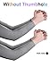 Boao 8 Pairs Unisex Ice Silk Arm Sleeve Sun Protection Cooling Sleeves for Men Women Kid Tattoo Cover Up Riding Outdoor (Dark Grey, Adult Size)